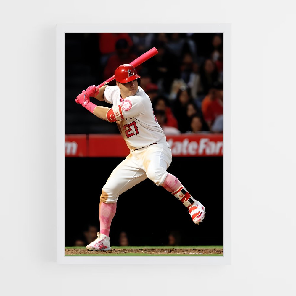 Poster Mike trout – affiche Baseball (vue 3)